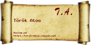 Török Atos névjegykártya